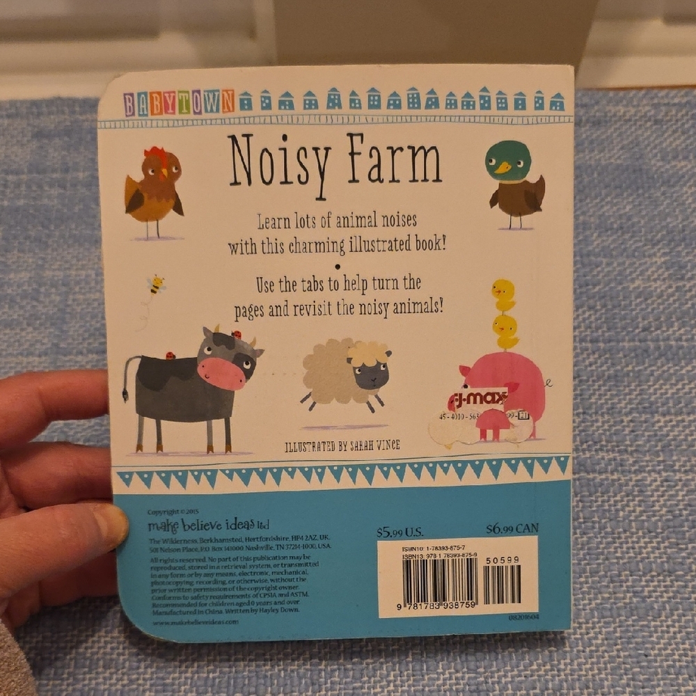 Babytown Noisy Farm Interactive Book - Pink - Picture 2 of 3